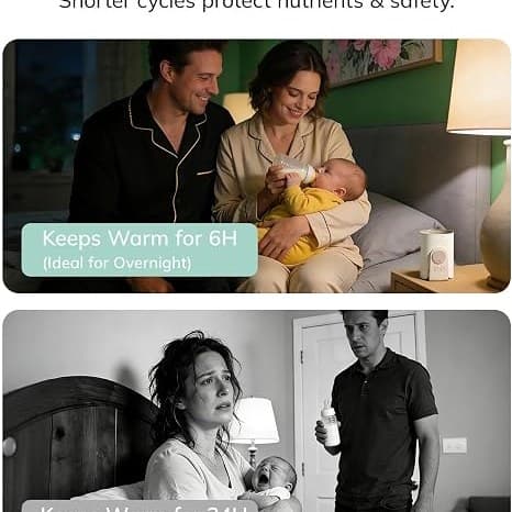 ololiy Portable Baby Bottle Warmer – Wireless Rechargeable Milk Warmer