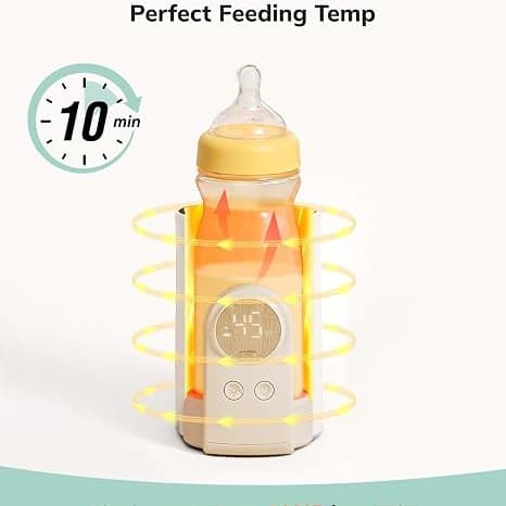 ololiy Portable Baby Bottle Warmer – Wireless Rechargeable Milk Warmer